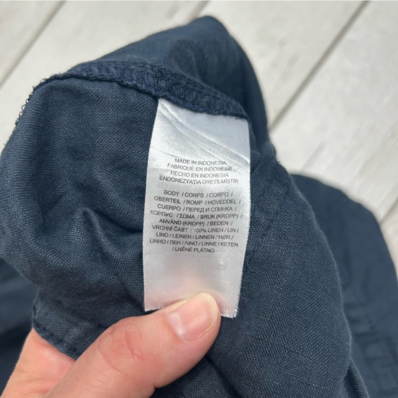 Lauren Ralph Lauren Black Label 100% Linen Pants Women’s Blue Wide Leg Career - Picture 8 of 8